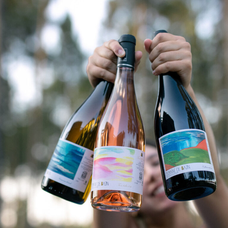La cuvée 2024 du Domaine de Bazin, Couronne boréale - Blanc sec, Trois belles d'été - Rose, Collines ardentes - Rouge