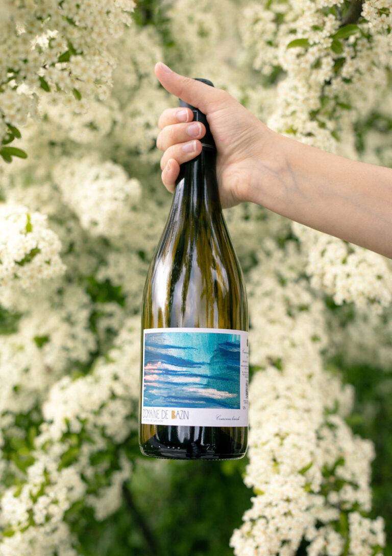 Bouteille de vin blanc sec "Couronne Boréale"- côtes de Gascogne du Domaine de Bazin.